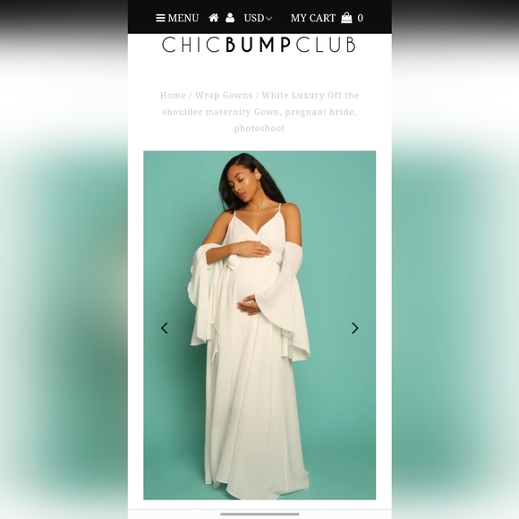 Chicbump.com maternity ivory gown - Picture 2 of 2